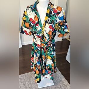 Anthropologie Eva Franco Alejandra Faux Wrap Mini Dress M